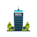 Hotel building. Guest house. Travel and trip. Royalty Free Stock Photo