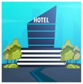Hotel building. Guest house. Travel and trip. Royalty Free Stock Photo