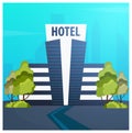 Hotel building. Guest house. Travel and trip. Royalty Free Stock Photo