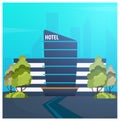 Hotel building. Guest house. Travel and trip. Royalty Free Stock Photo