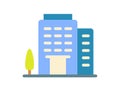 Hotel building single isolated icon with flat style Royalty Free Stock Photo