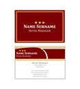 Hotel business card on white background