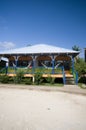 Hotel cabanas beach hammocks Corn Island Nicaragua Royalty Free Stock Photo