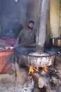 A hotel chef making chapli kebabs in peshawar