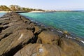 hotel coast lanzarote in spain and summer Royalty Free Stock Photo