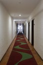 Hotel corridor with carpet