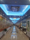 Luxury hotel corridor lobby