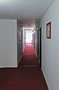 Hotel corridor lobby with room doors Royalty Free Stock Photo