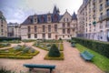 The Hotel de Sens and his garden in Paris, France