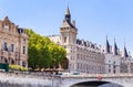 Hotel de Ville City Hall and Castle Conciergerie. Pont au Cha