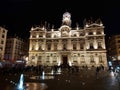 Hotel de Ville de Lyon, aka City Hall at night