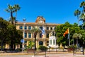 Hotel de Ville Mairie de Cannes Town Hall Palace with Monument aux Morts at Promenade de la Pantiero and port in France