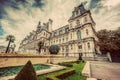 Hotel de Ville in Paris, France. City hall building. Vintage Royalty Free Stock Photo