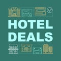 Hotel deals word concepts banner Royalty Free Stock Photo