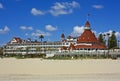 Hotel del Coronado with sand Royalty Free Stock Photo