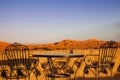 Hotel Desert roof top terrace Royalty Free Stock Photo