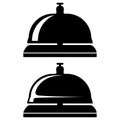 Hotel desk bell, service bell, bell icon at the reception. Flat vector illustration. Royalty Free Stock Photo