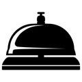 Hotel desk bell, service bell, bell icon at the reception. Flat vector illustration. Royalty Free Stock Photo