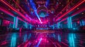 Hotel discotheque featuring dancing and party atmosphere Royalty Free Stock Photo