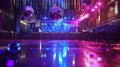 Hotel discotheque featuring pulsating lights and dance music Royalty Free Stock Photo
