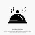 Hotel, Dish, Pallet, Service Solid Black Glyph Icon Royalty Free Stock Photo