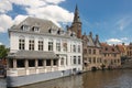 Hotel Duc de Bourgogne. Dijver canal. Bruges. Belgium Royalty Free Stock Photo