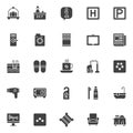Hotel elements vector icons set Royalty Free Stock Photo