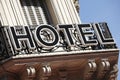Hotel sign Paris France Royalty Free Stock Photo