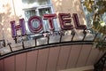 Old Hotel sign Paris France Royalty Free Stock Photo