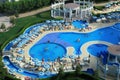 Summer holidays in Pomorie, Bulgaria - blue swimming pools and other hotel facilities