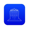 Hotel five stars icon blue vector