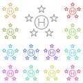 hotel, five, stars multi color icon. Simple thin line, outline vector of Hotel Service icons for UI and UX, website or mobile Royalty Free Stock Photo