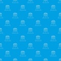 Hotel five stars pattern vector seamless blue