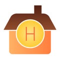 Hotel flat icon. House color icons in trendy flat style. Architecture gradient style design, designed for web and app