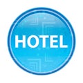 Hotel floral blue round button