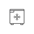 Hotel fridge line icon