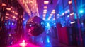 Hotel guests dancing in a vibrant discotheque Royalty Free Stock Photo