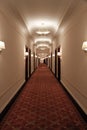 Hotel Hallways with old lighting Royalty Free Stock Photo
