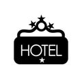 Hotel hanging signal of four stars icon. Trendy Hotel hanging si