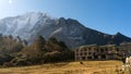 Hotel in the Himalayan mountains in Tengboche Royalty Free Stock Photo