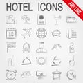 Hotel icon set