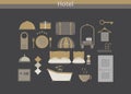 Hotel icon vector luxury Royalty Free Stock Photo