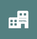 Hotel icon vector sign Royalty Free Stock Photo