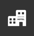 Hotel icon vector sign Royalty Free Stock Photo