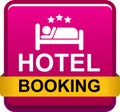 Hotel room icon web button Royalty Free Stock Photo