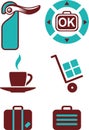 Hotel icons Royalty Free Stock Photo