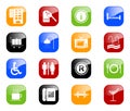 Hotel icons - color series Royalty Free Stock Photo