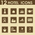 Hotel icons set Royalty Free Stock Photo