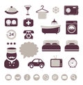 Hotel icons set Royalty Free Stock Photo
