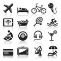 Hotel icons set.